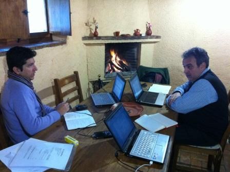 Manuel Romero, izquierda, y José María Lama, derecha, en pleno contraste de pareceres