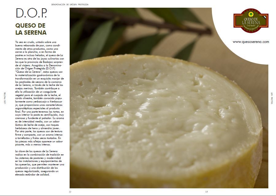 Interior de la nueva publicación sobre gastronomía de la provincia de Badajoz